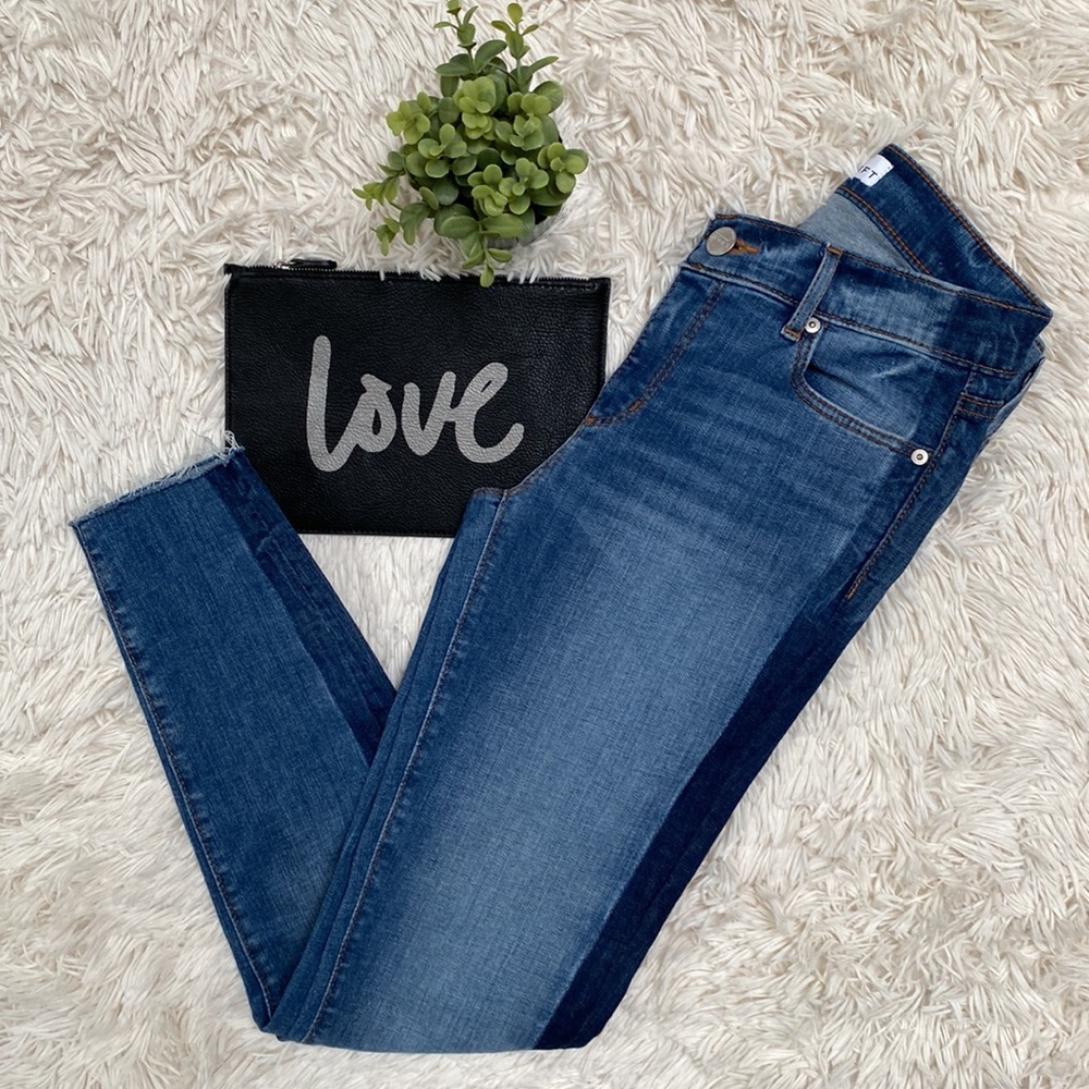 Loft Modern Skinny Two Tone Seam Jeans 💗 Medium & Dark Wash